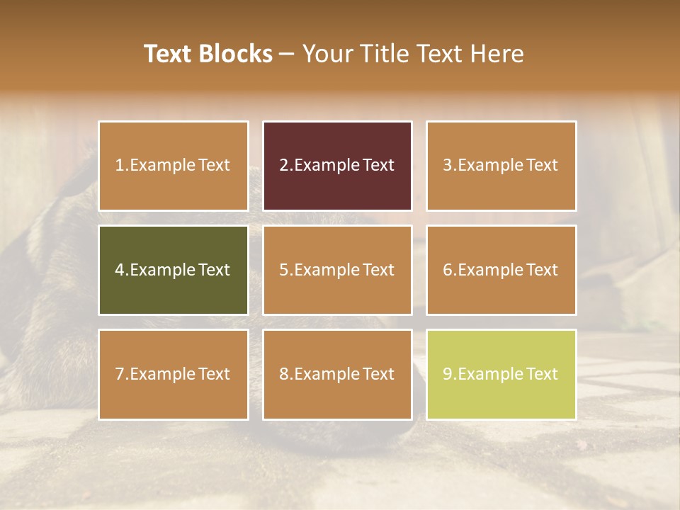 A Dog Laying On The Ground With A Name Plate PowerPoint Template