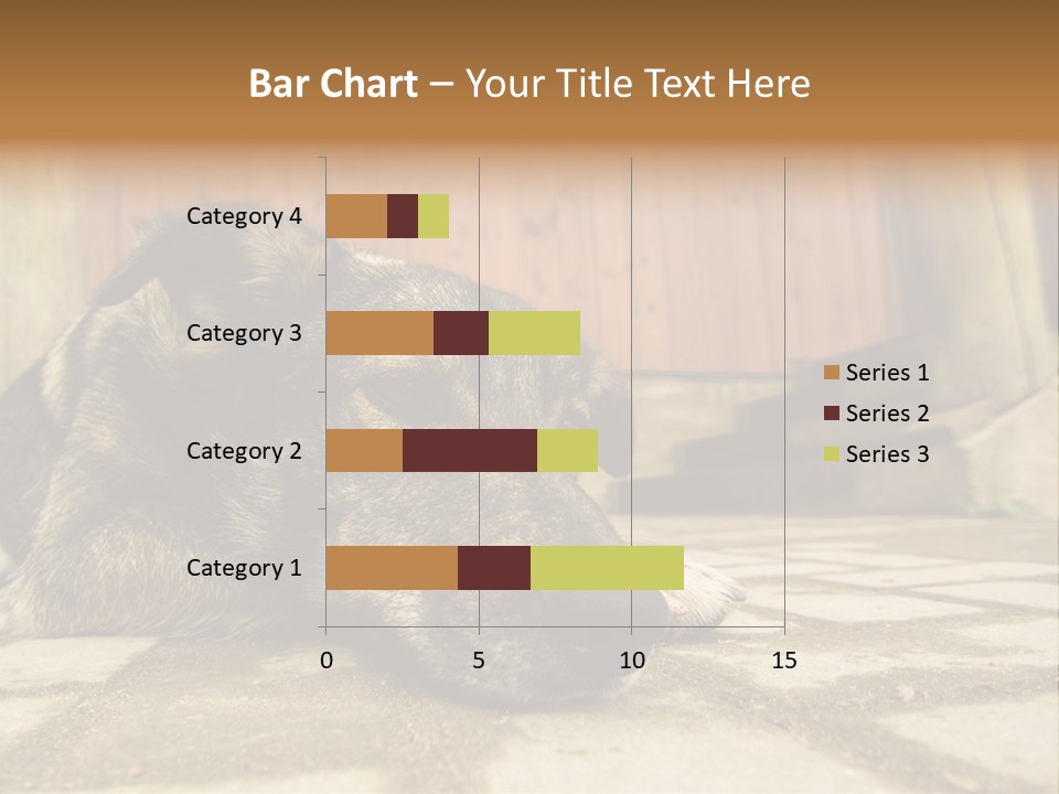 A Dog Laying On The Ground With A Name Plate PowerPoint Template