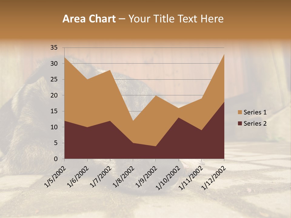 A Dog Laying On The Ground With A Name Plate PowerPoint Template