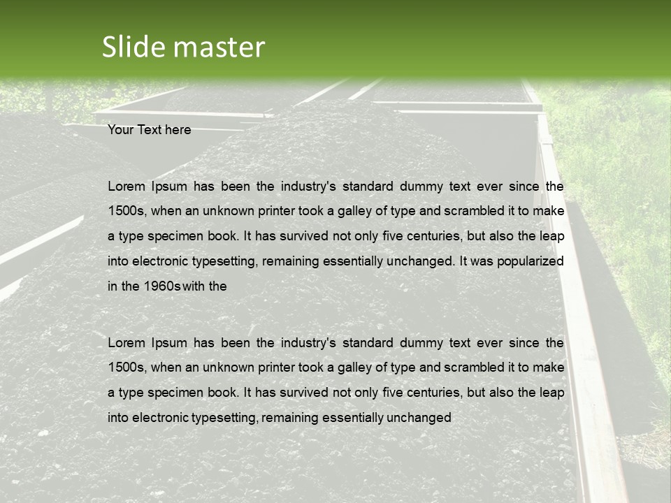 Carbon Train Transportation PowerPoint Template