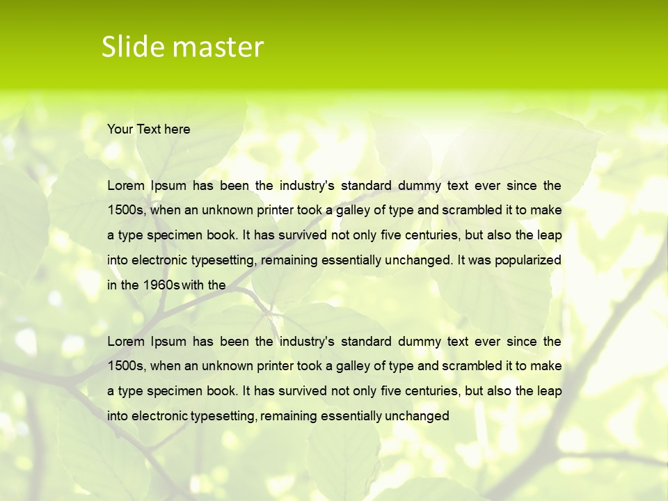 Trees Summer Spring PowerPoint Template