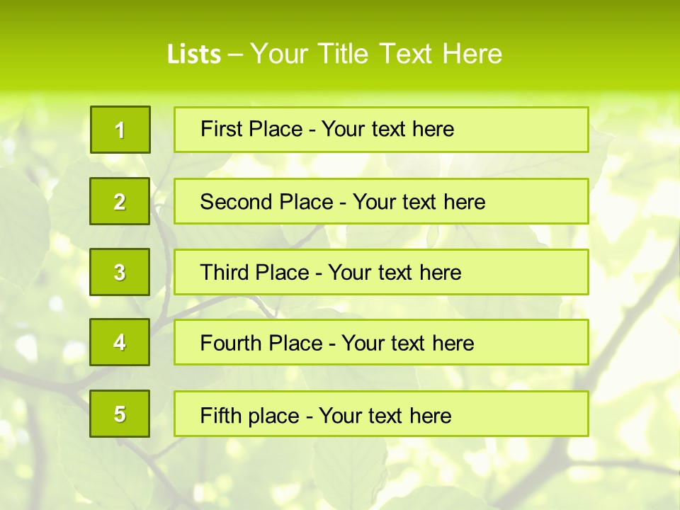 Trees Summer Spring PowerPoint Template