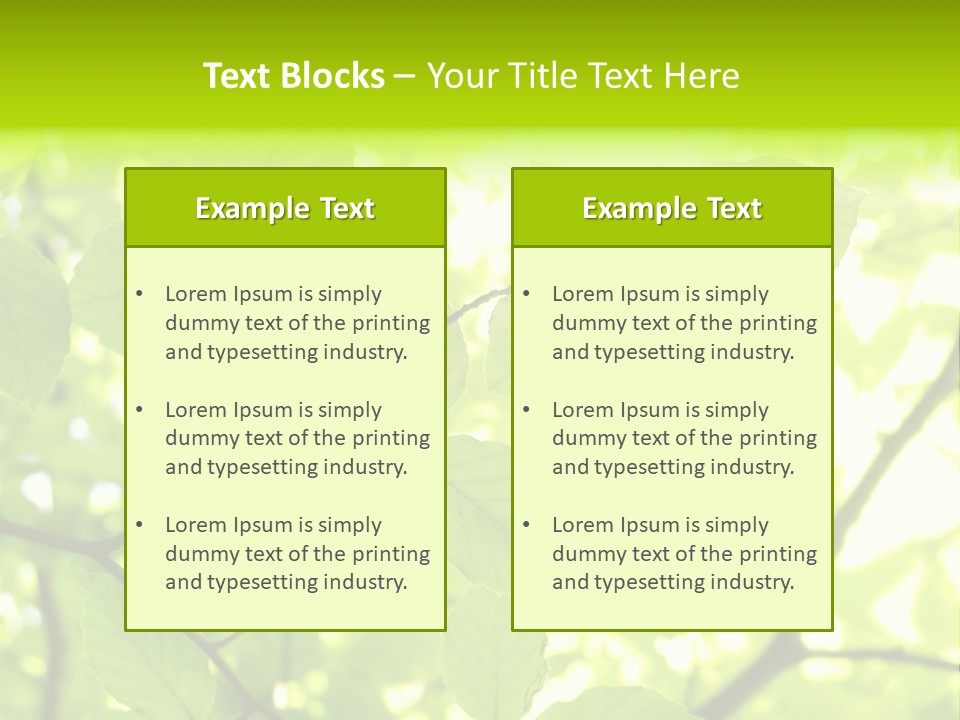 Trees Summer Spring PowerPoint Template