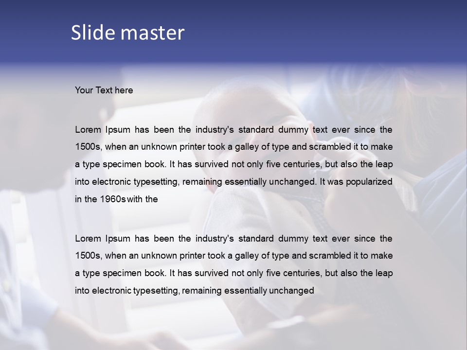 Well Being Blue Gym PowerPoint Template