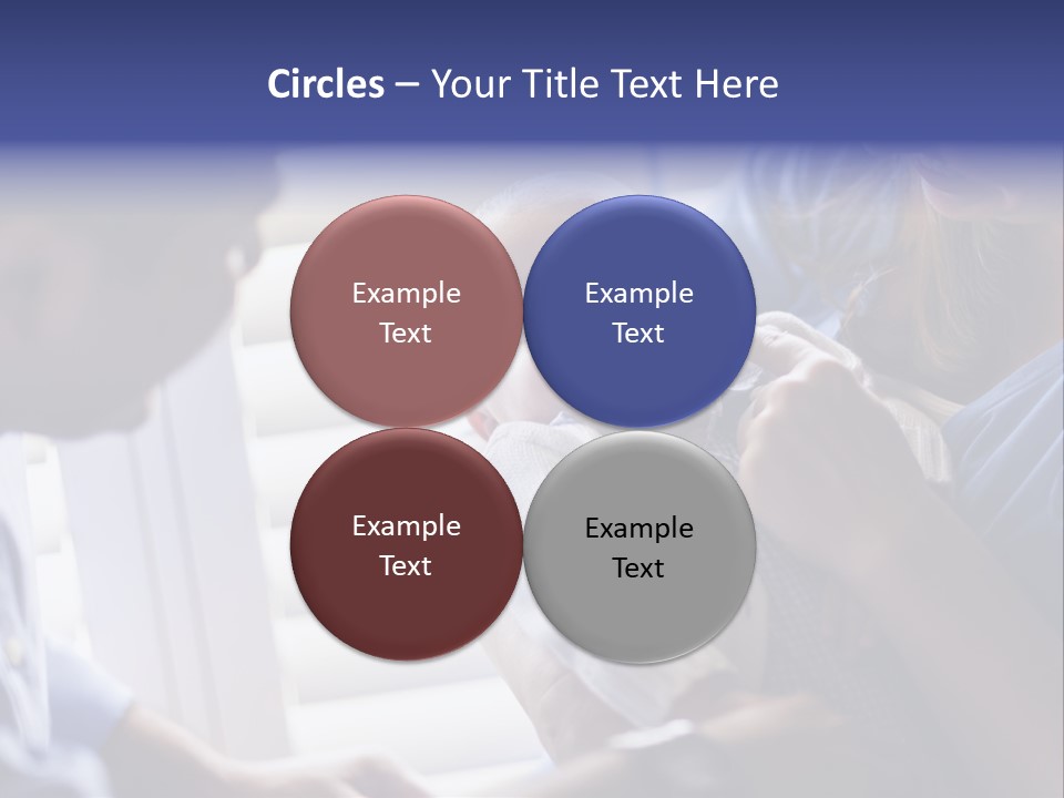 Well Being Blue Gym PowerPoint Template