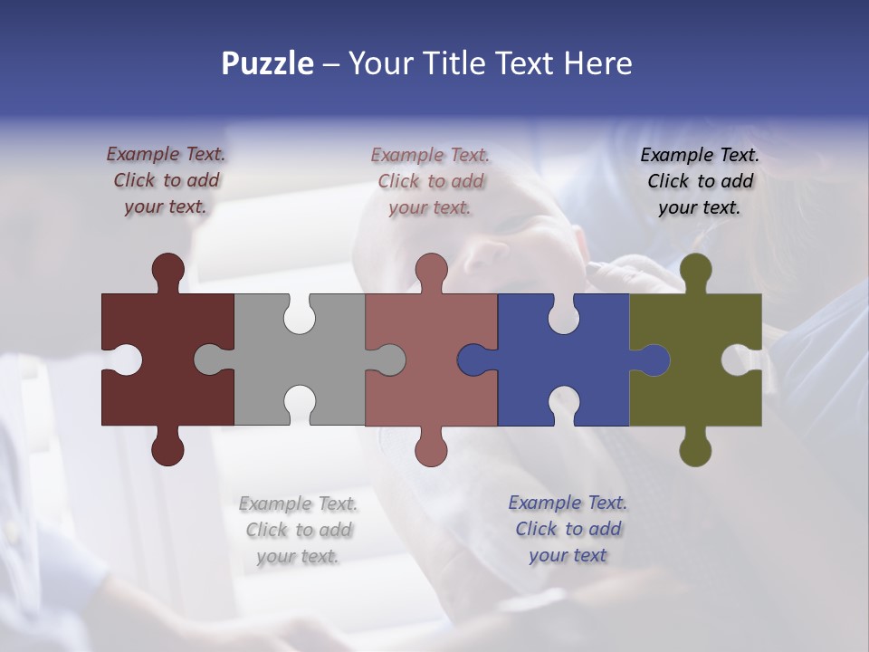 Well Being Blue Gym PowerPoint Template