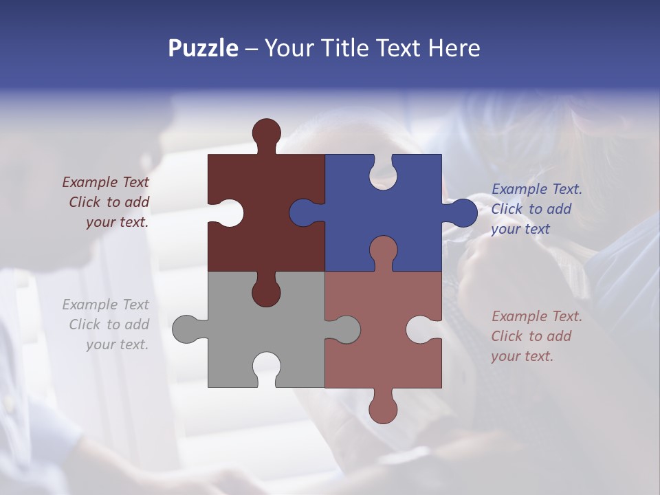 Well Being Blue Gym PowerPoint Template