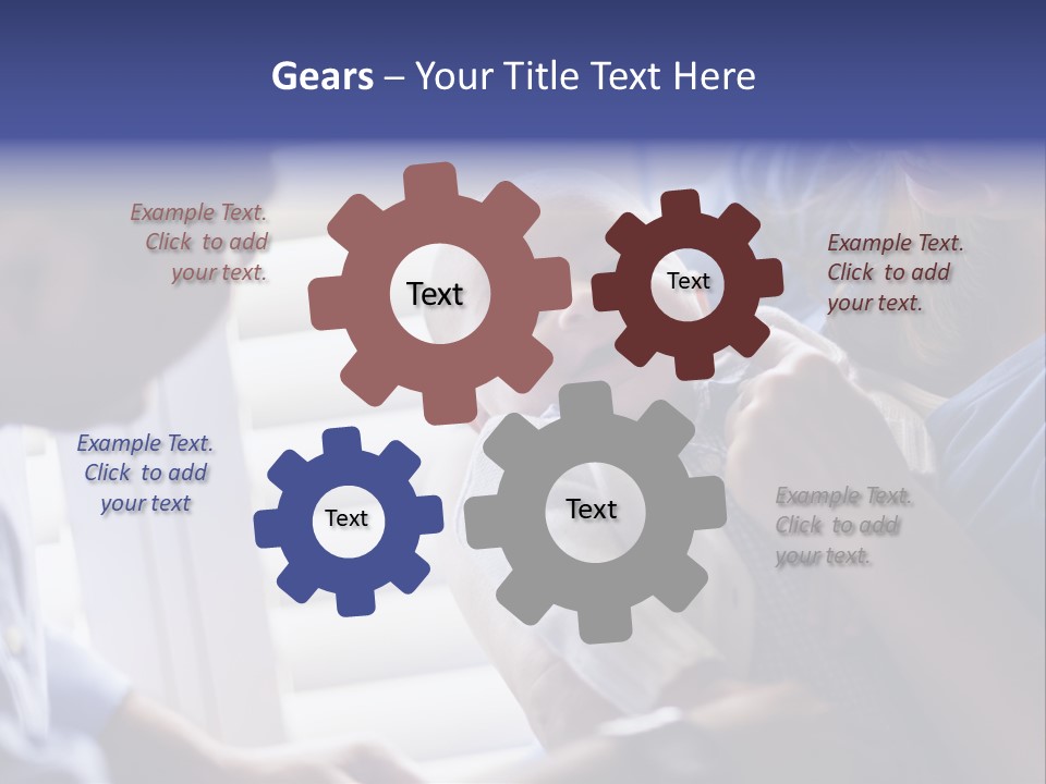 Well Being Blue Gym PowerPoint Template