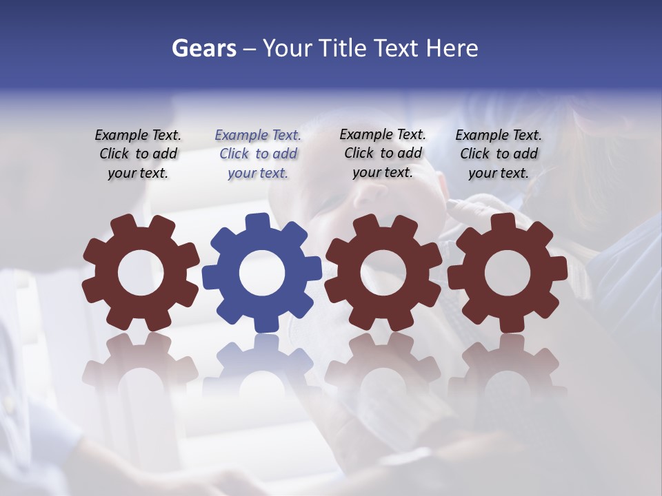 Well Being Blue Gym PowerPoint Template