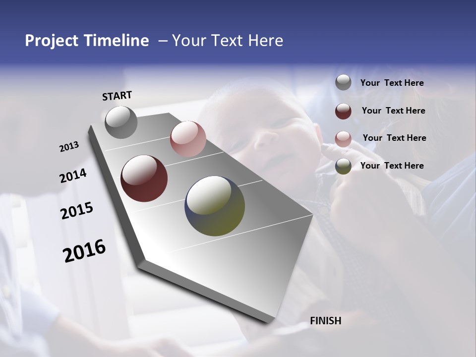 Well Being Blue Gym PowerPoint Template