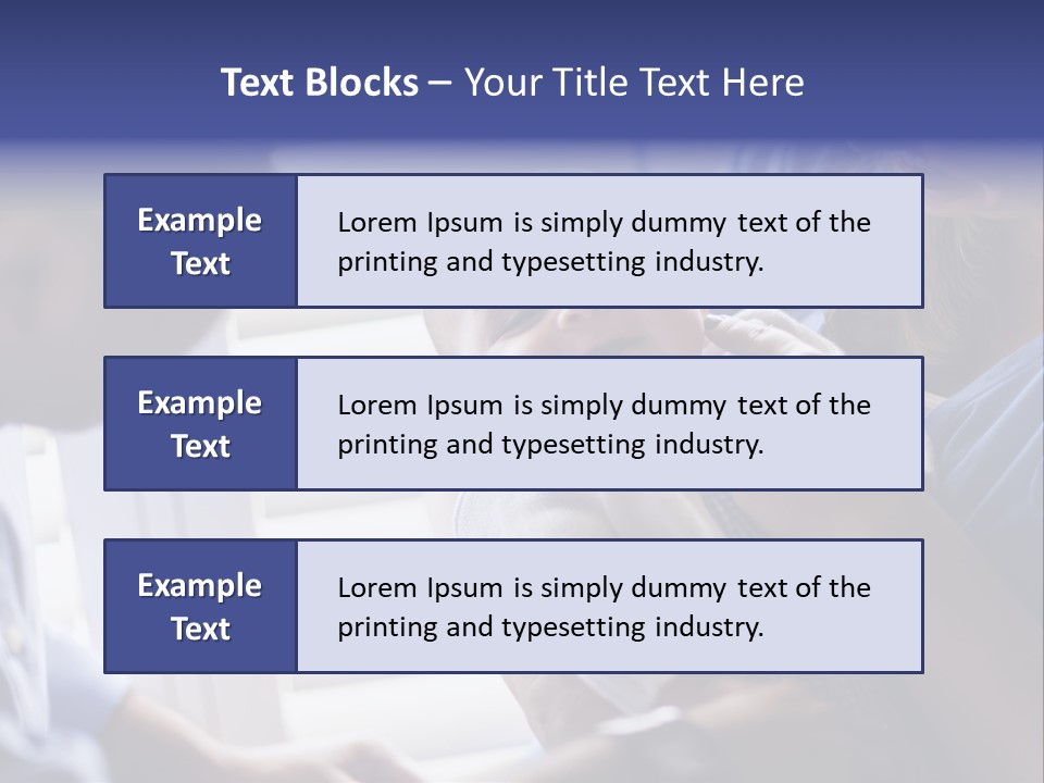 Well Being Blue Gym PowerPoint Template