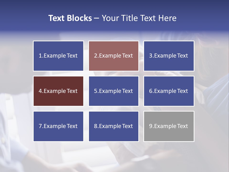 Well Being Blue Gym PowerPoint Template