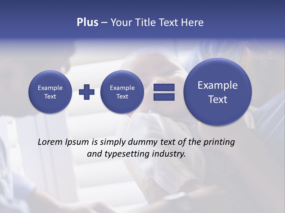 Well Being Blue Gym PowerPoint Template