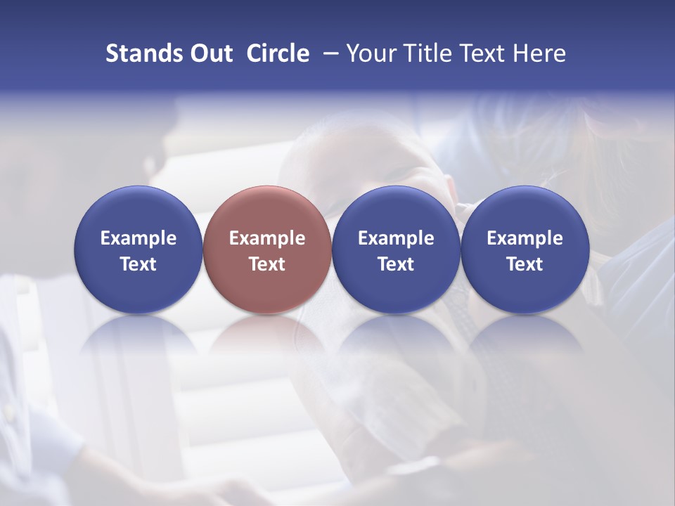 Well Being Blue Gym PowerPoint Template