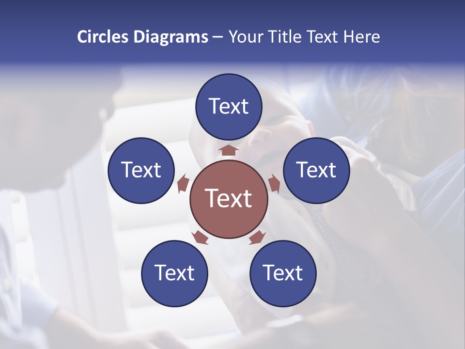 Well Being Blue Gym PowerPoint Template