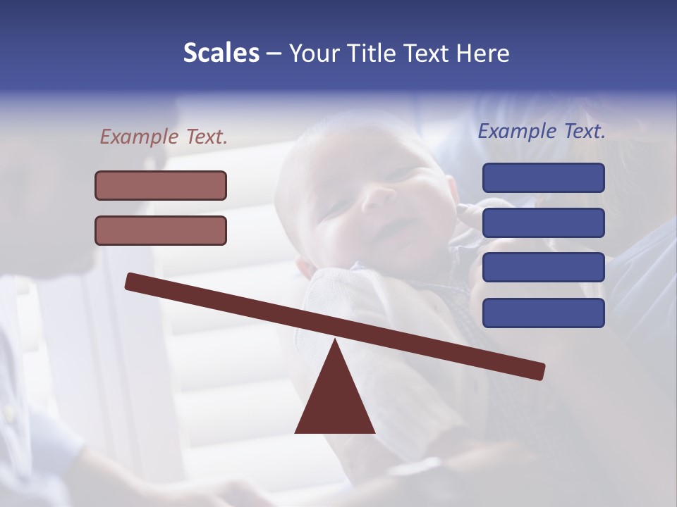 Well Being Blue Gym PowerPoint Template