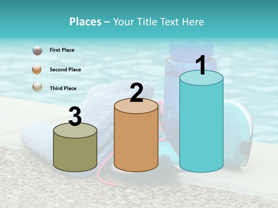 Well Being Blue Gym PowerPoint Template