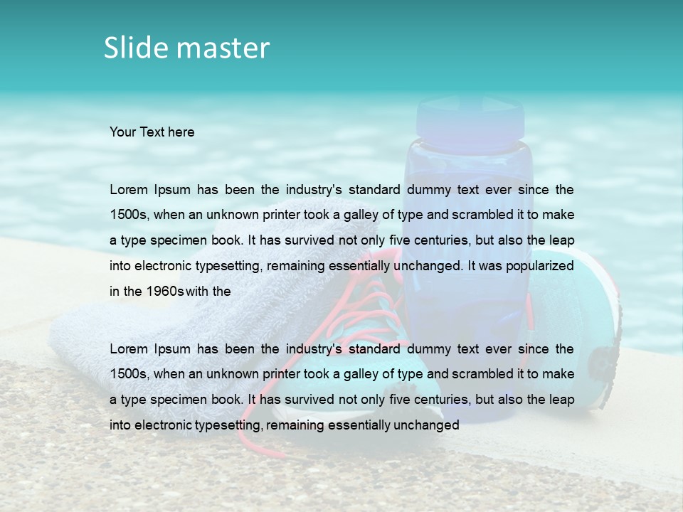 Well Being Blue Gym PowerPoint Template