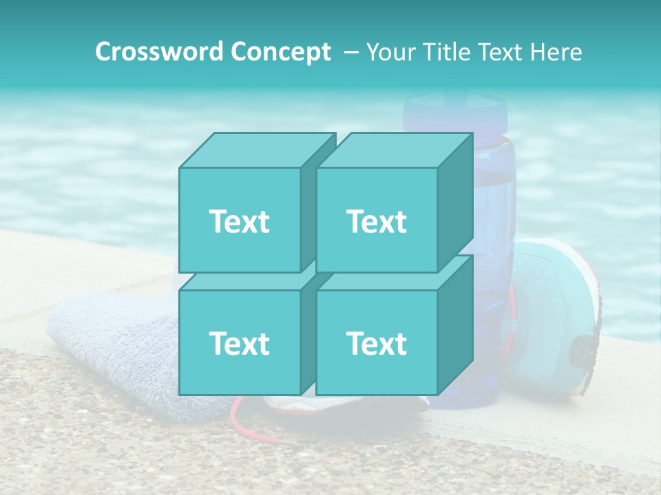 Well Being Blue Gym PowerPoint Template