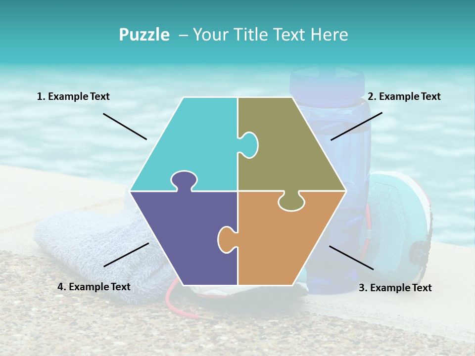 Well Being Blue Gym PowerPoint Template