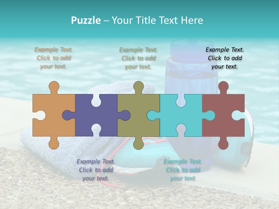 Well Being Blue Gym PowerPoint Template