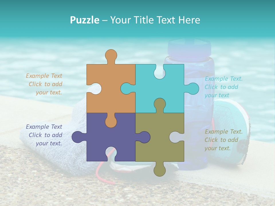 Well Being Blue Gym PowerPoint Template