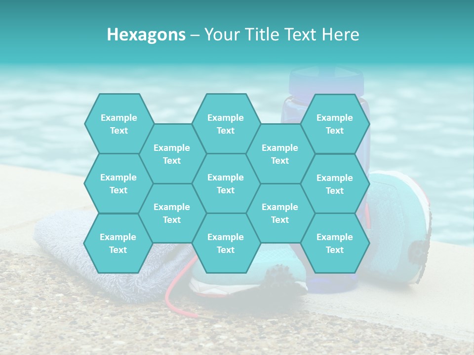 Well Being Blue Gym PowerPoint Template