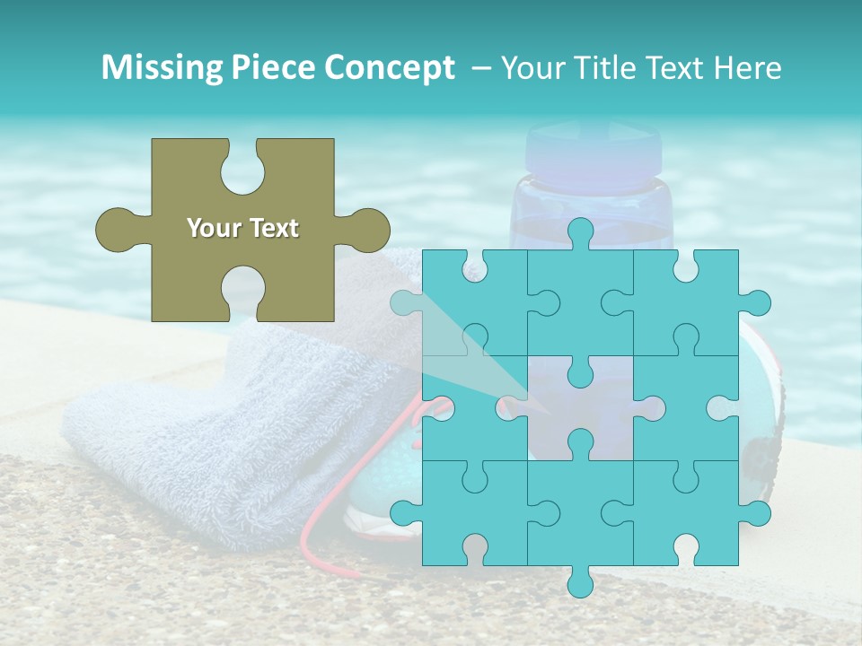 Well Being Blue Gym PowerPoint Template