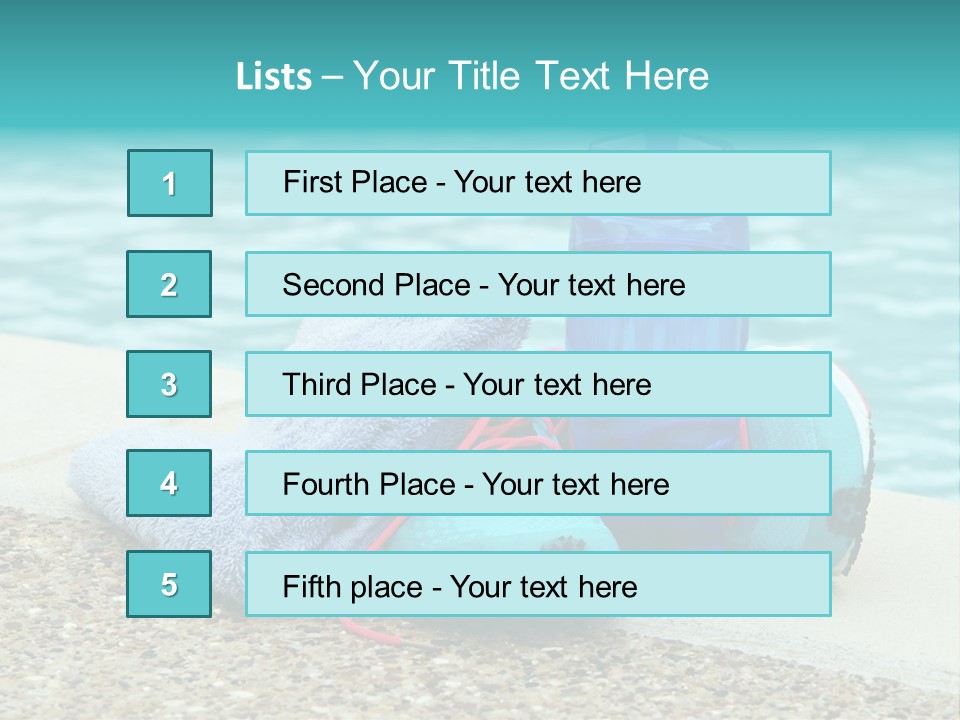 Well Being Blue Gym PowerPoint Template