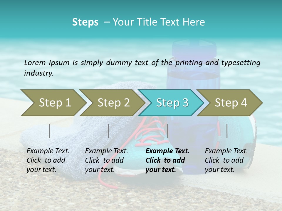 Well Being Blue Gym PowerPoint Template