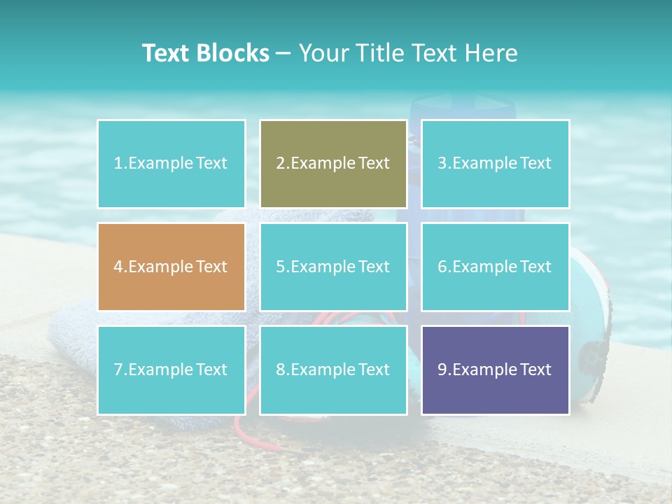 Well Being Blue Gym PowerPoint Template