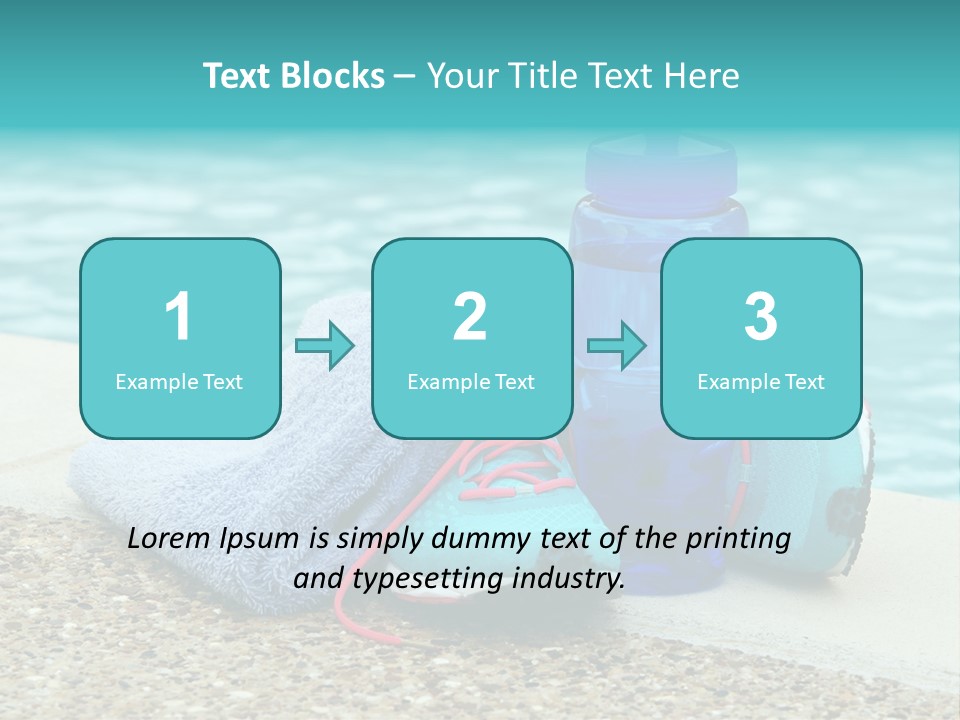 Well Being Blue Gym PowerPoint Template