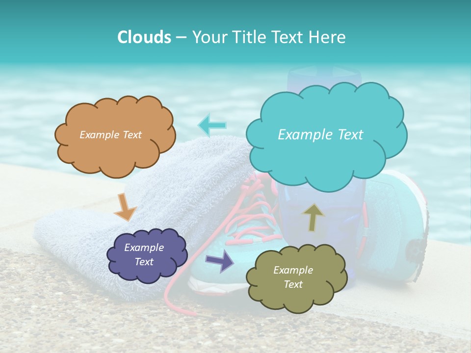 Well Being Blue Gym PowerPoint Template