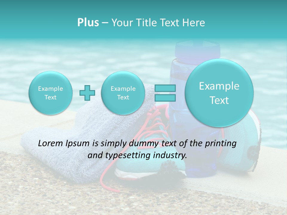 Well Being Blue Gym PowerPoint Template