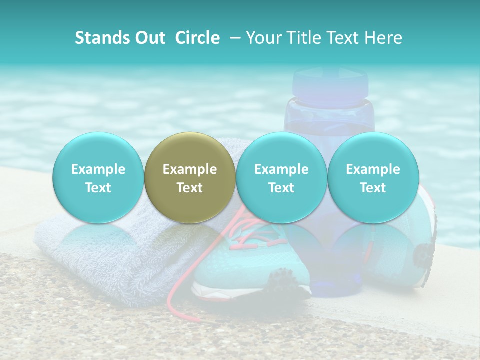 Well Being Blue Gym PowerPoint Template