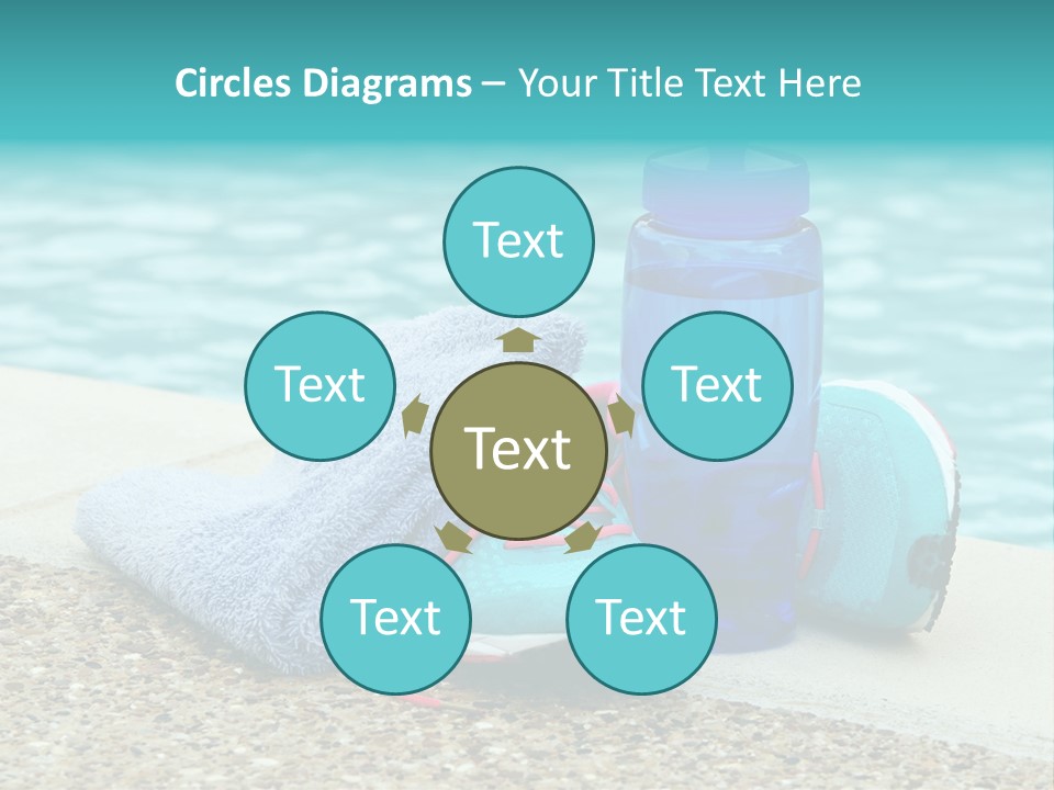 Well Being Blue Gym PowerPoint Template