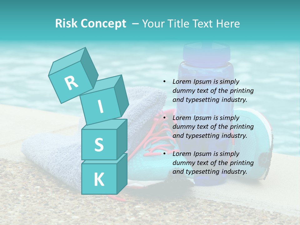 Well Being Blue Gym PowerPoint Template