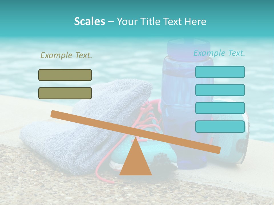 Well Being Blue Gym PowerPoint Template