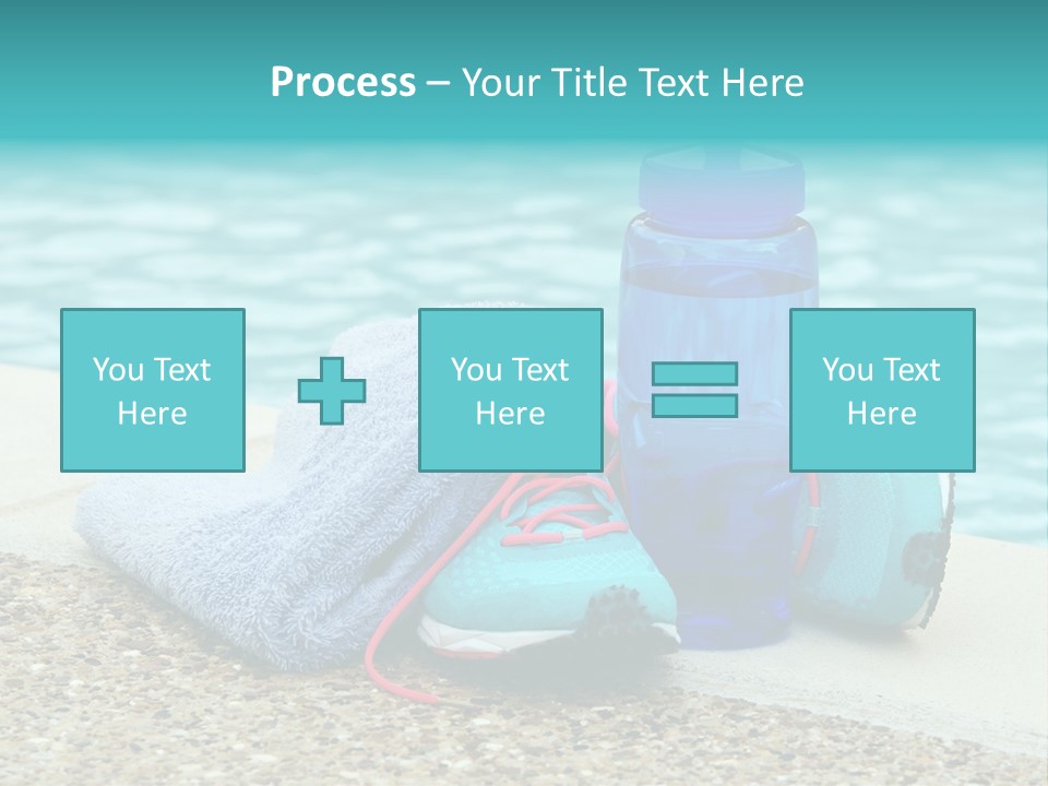 Well Being Blue Gym PowerPoint Template