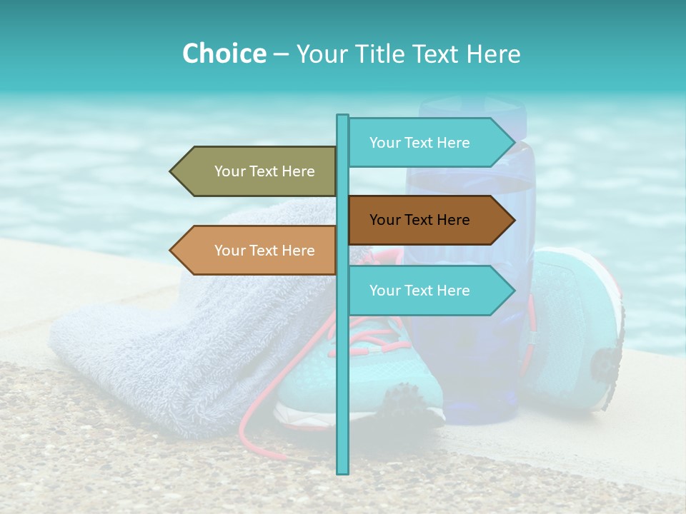 Well Being Blue Gym PowerPoint Template