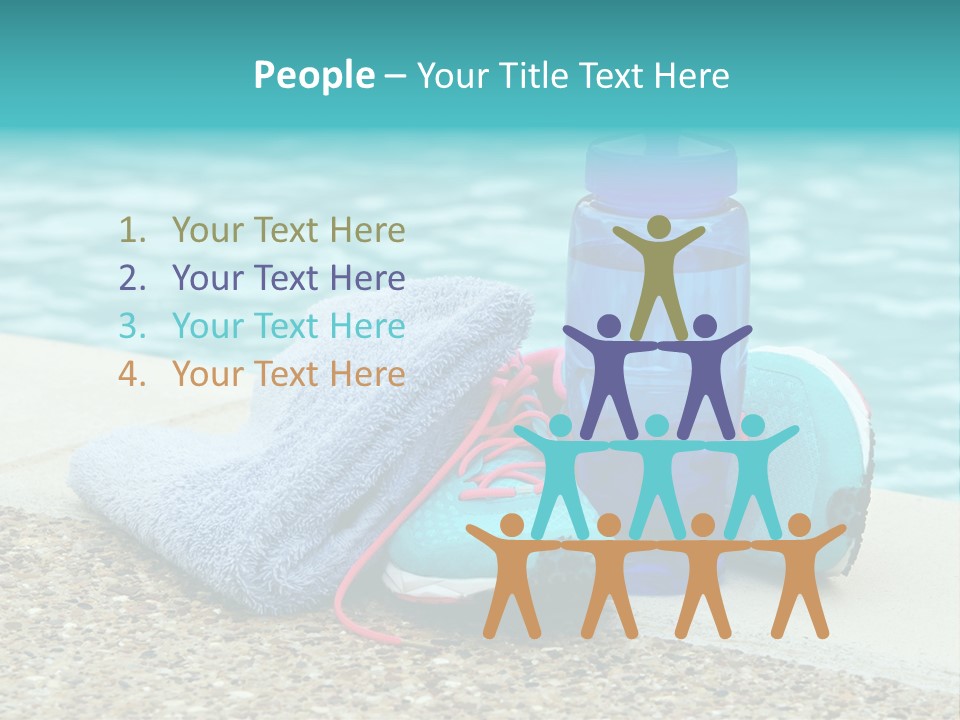 Well Being Blue Gym PowerPoint Template