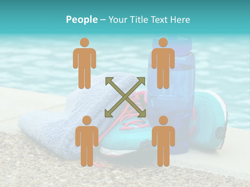 Well Being Blue Gym PowerPoint Template