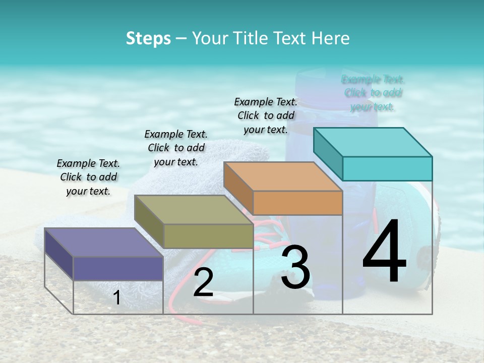 Well Being Blue Gym PowerPoint Template