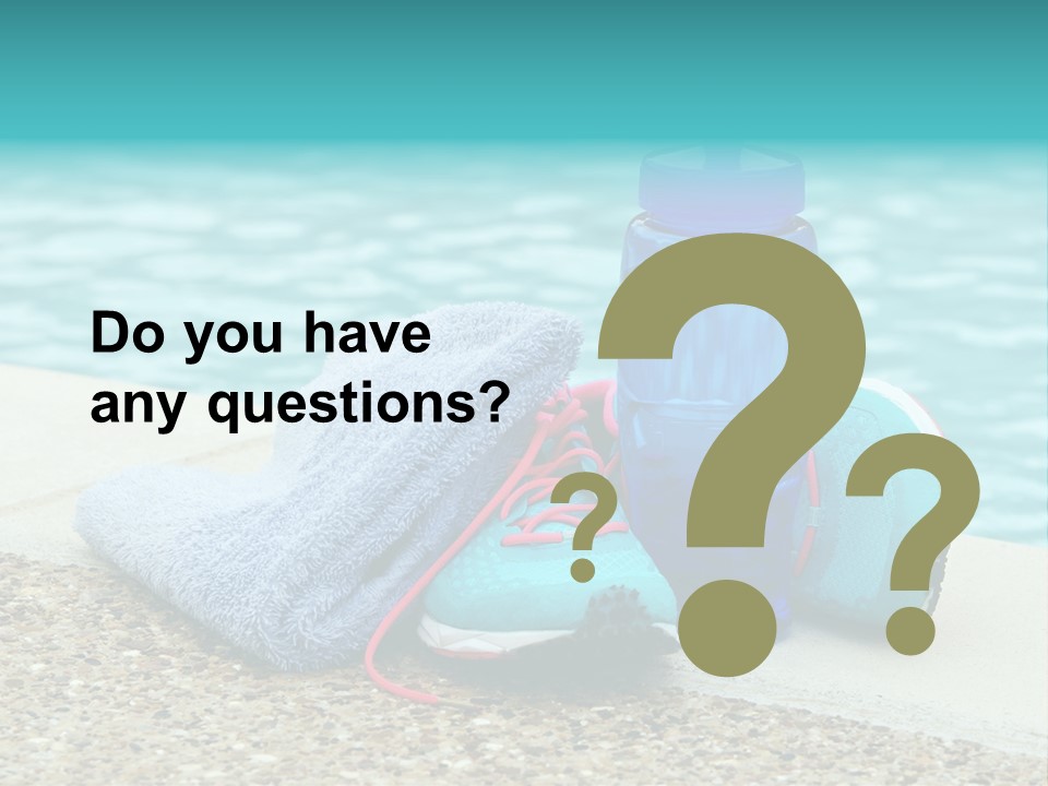 Well Being Blue Gym PowerPoint Template