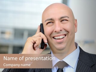 Call Portrait Lifestyle PowerPoint Template