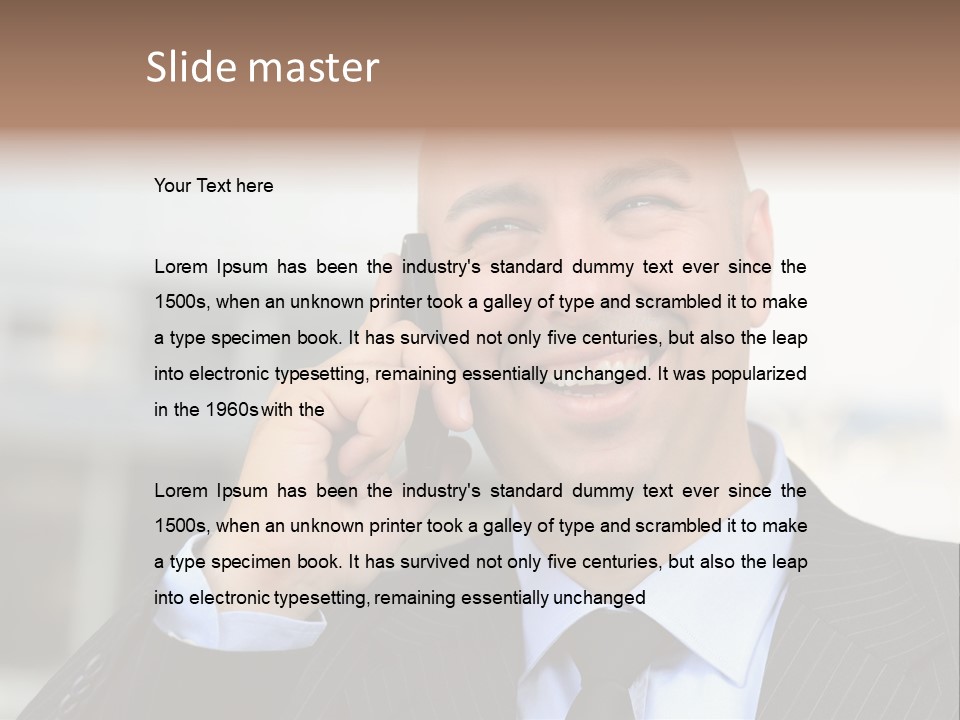 Call Portrait Lifestyle PowerPoint Template