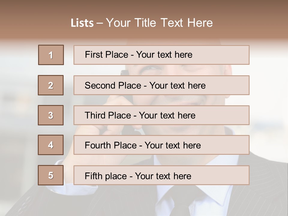 Call Portrait Lifestyle PowerPoint Template