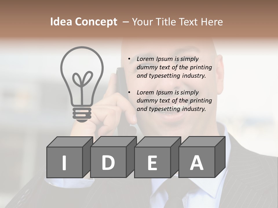 Call Portrait Lifestyle PowerPoint Template