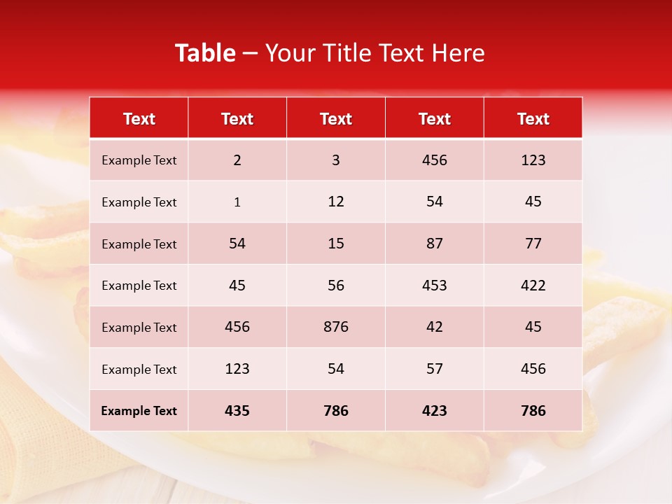 White Diner High PowerPoint Template