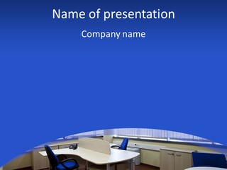 Workplace Communication Reduced Modern Office Space PowerPoint Template